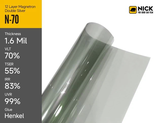 Zrcalna srebrna zatamnjena folija za prozore za automobile poboljšava privatnost i UV zaštitu